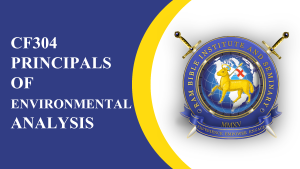 CF304 – Principals of Environmental Analysis