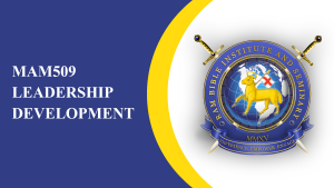 MAM509 - Leadership Development